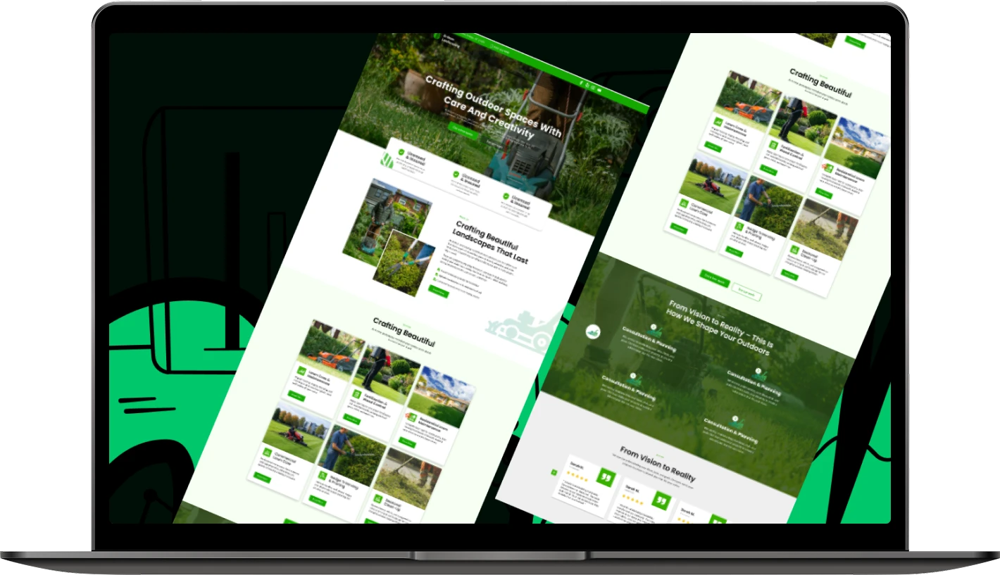 Example website on multiple devices